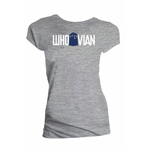 Doctor Who Whovian Gray Ladies T-shirt